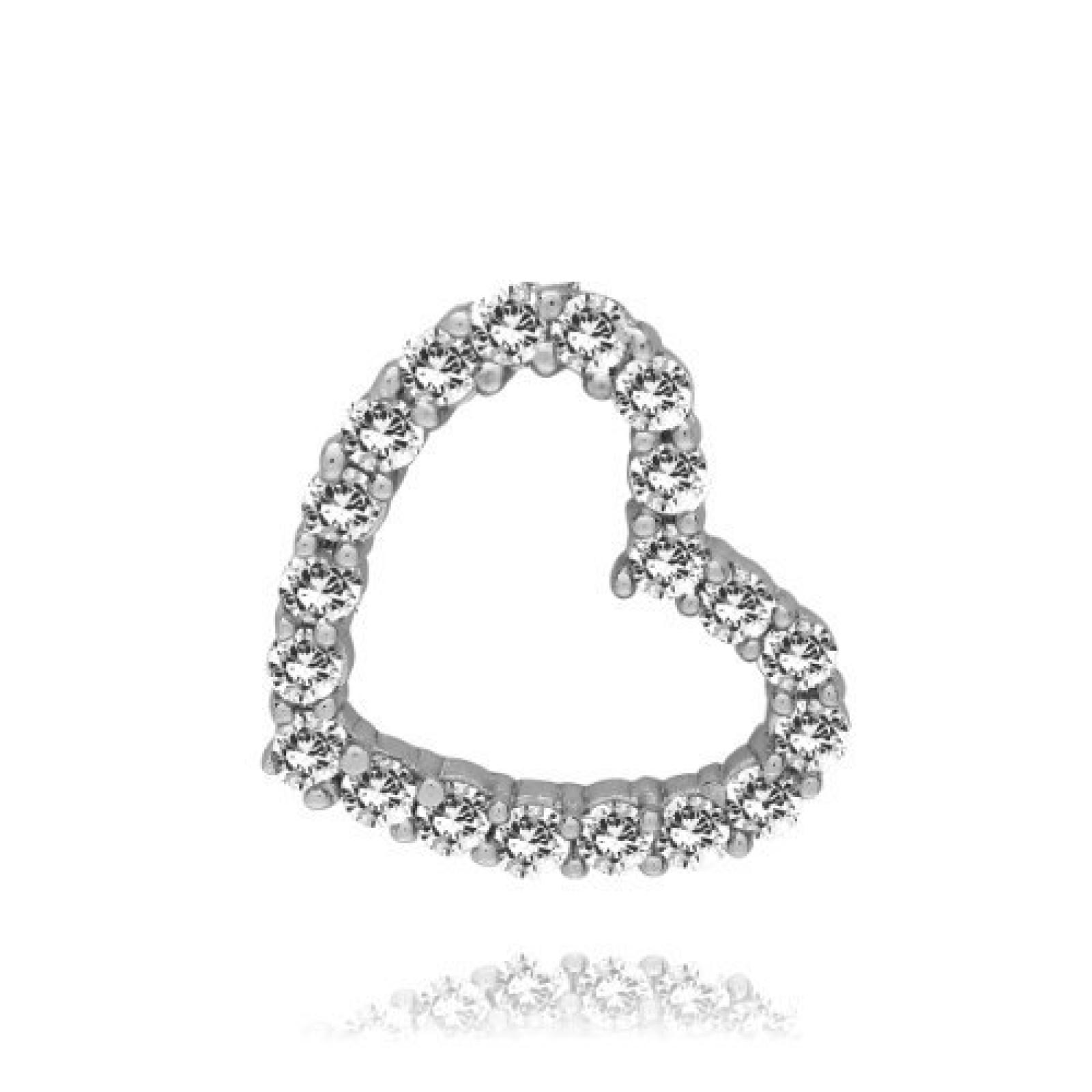 Rafaela Donata Damen-Anhänger Classic Collection "Herz" Zirkonia weiß 925 Sterling Silber 60837061 